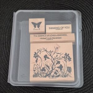 STAMPIN' UP! Retired 2003 'Essence Of Love' Stamp Set, Set of 4 Stamps